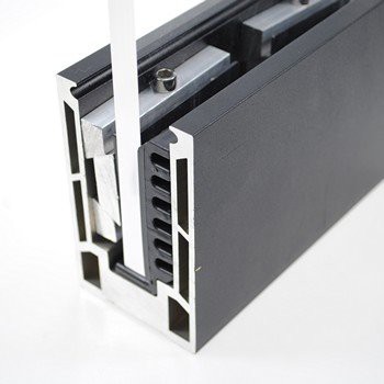 Aluminum U profile Glass Railing 1